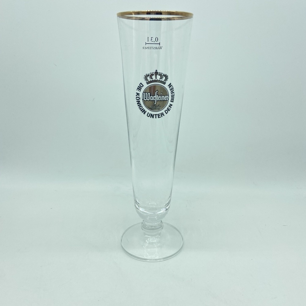 Warsteiner Pilsner Beer Glass 0.3L‎ Gold Rim Footed